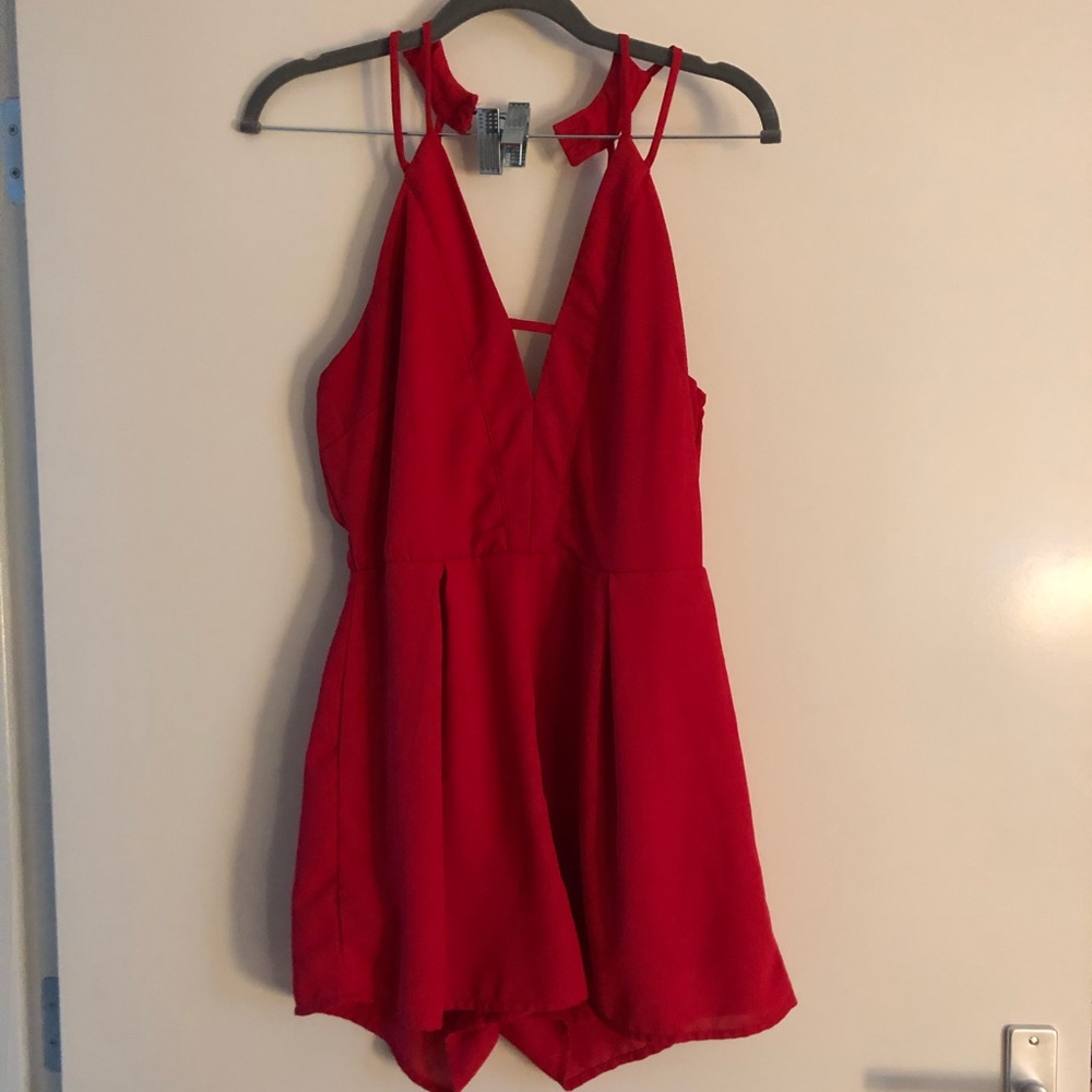 Red Sienna Sky Romper